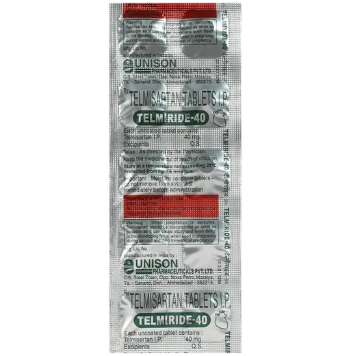 telmiride 40mg tablet 10's